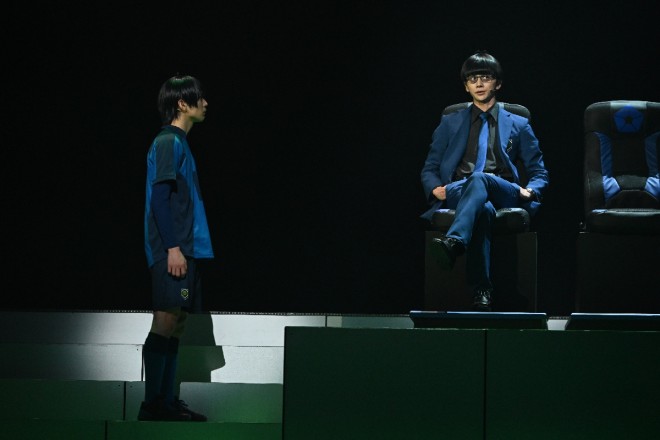 A scene from the final rehearsal of Blue Lock 4th STAGE